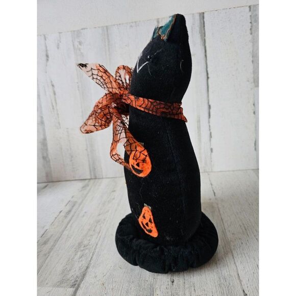Shabby chic cat Halloween decor plush bean - Picture 4 of 9